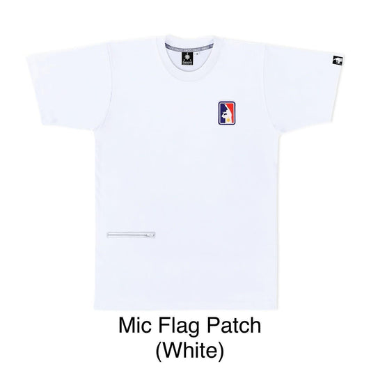 Mic Flag Patch (White)